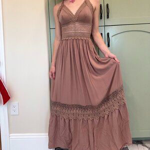 Hippie Bohemian Light brown Dress